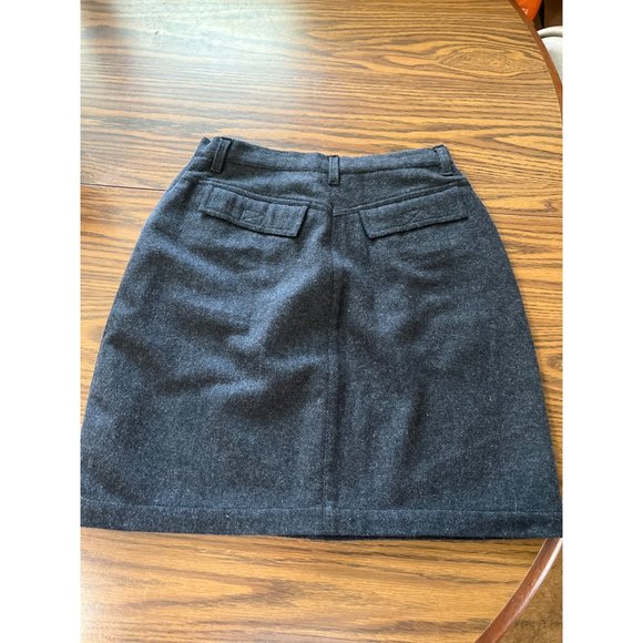 John Rick & Bros Woolrich woman’s charcoal grey colored lined wool skirt size 10 - Picture 2 of 8
